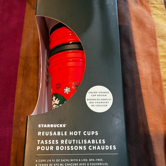 NEW Starbucks 25th Christmas Holiday 2022 Color Change Reusable Cups Set 6, 16oz - Picture 2 of 5